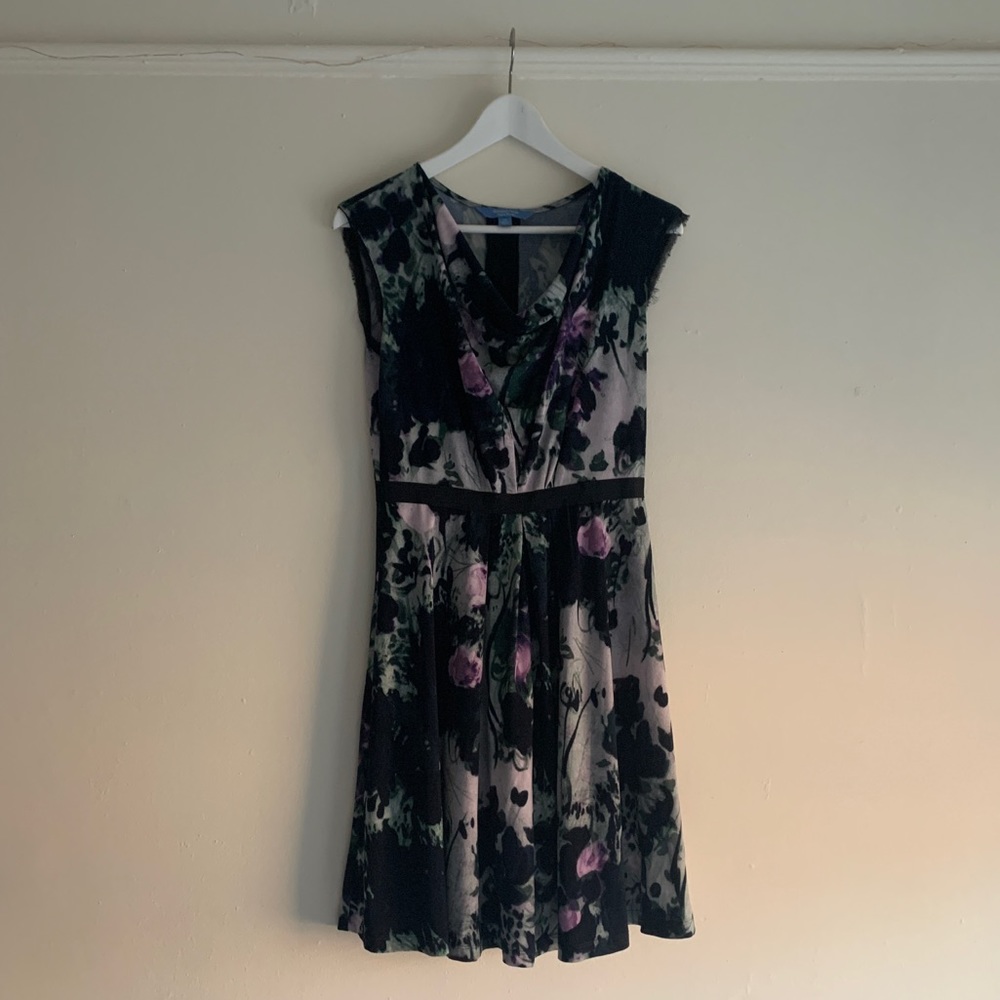 Simply Vera Vera Wang Green Blue Floral Sleeveless